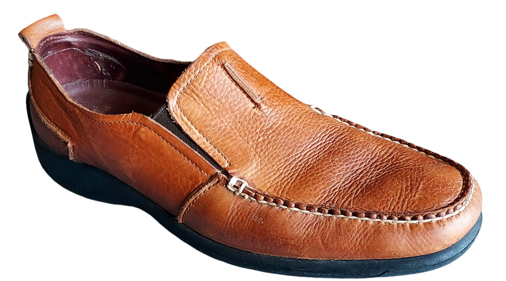 Neil M Torino Men's Brown Leather Comfort Loafer Driving Moc USA Made Sz 11D
